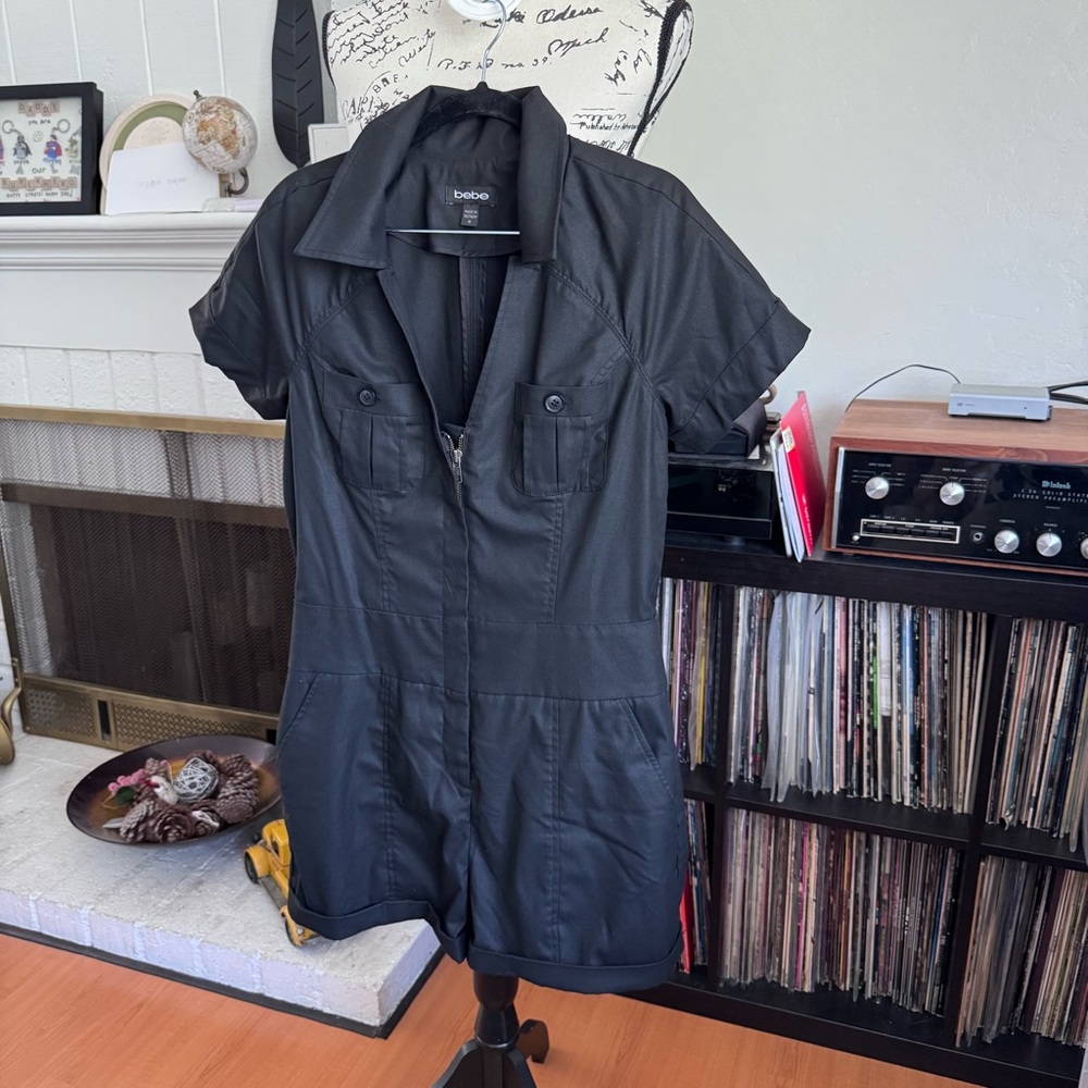 Bebe Elegant Black Romper